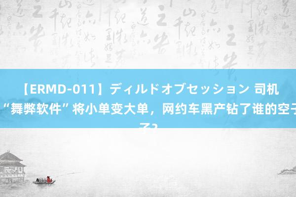 【ERMD-011】ディルドオブセッション 司机用“舞弊软件”将小单变大单，网约车黑产钻了谁的空子？