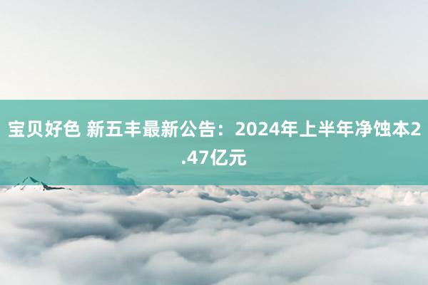 宝贝好色 新五丰最新公告：2024年上半年净蚀本2.47亿元