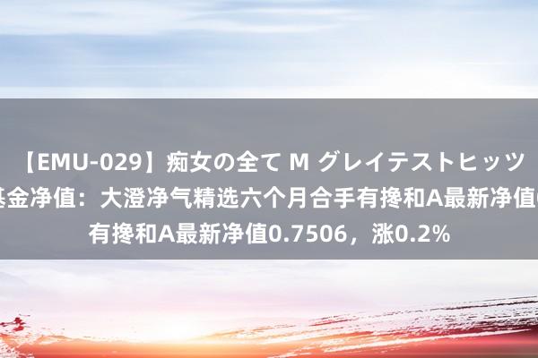 【EMU-029】痴女の全て M グレイテストヒッツ 4時間 8月16日基金净值：大澄净气精选六个月合手有搀和A最新净值0.7506，涨0.2%