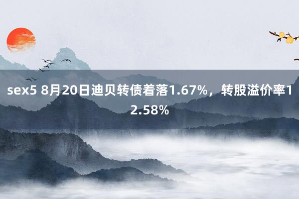 sex5 8月20日迪贝转债着落1.67%，转股溢价率12.58%