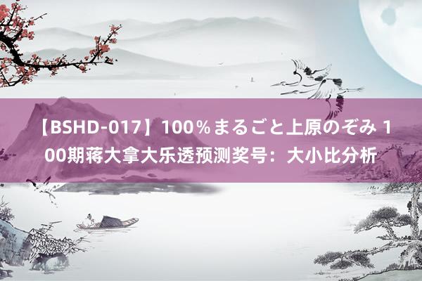 【BSHD-017】100％まるごと上原のぞみ 100期蒋大拿大乐透预测奖号：大小比分析